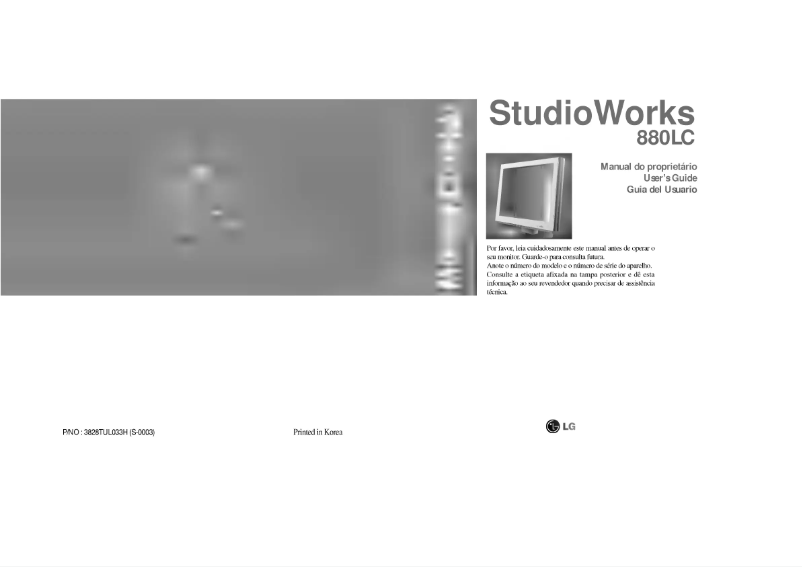 Imagen de la primera página del manual del dispositivo SW880LC