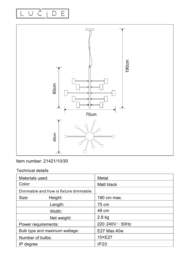 Imagen de la primera página del manual del dispositivo Leanne