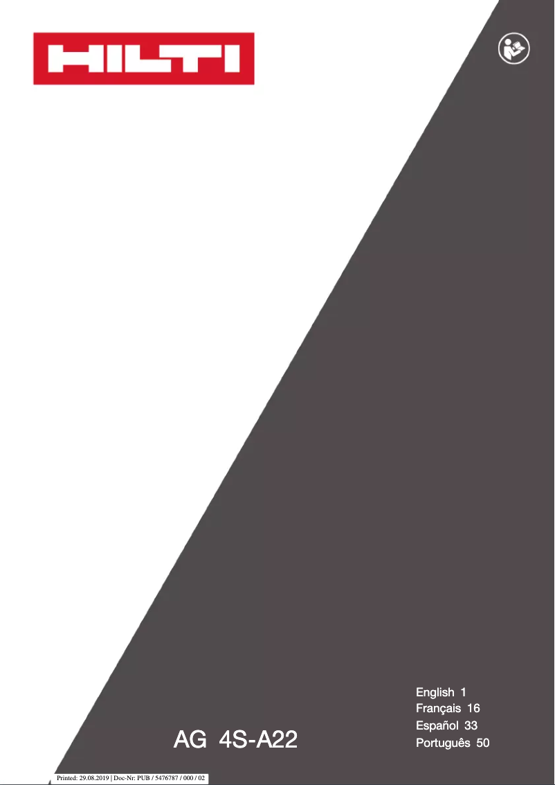 Página 1 del manual Manual de usuario Hilti AG 4S-A22