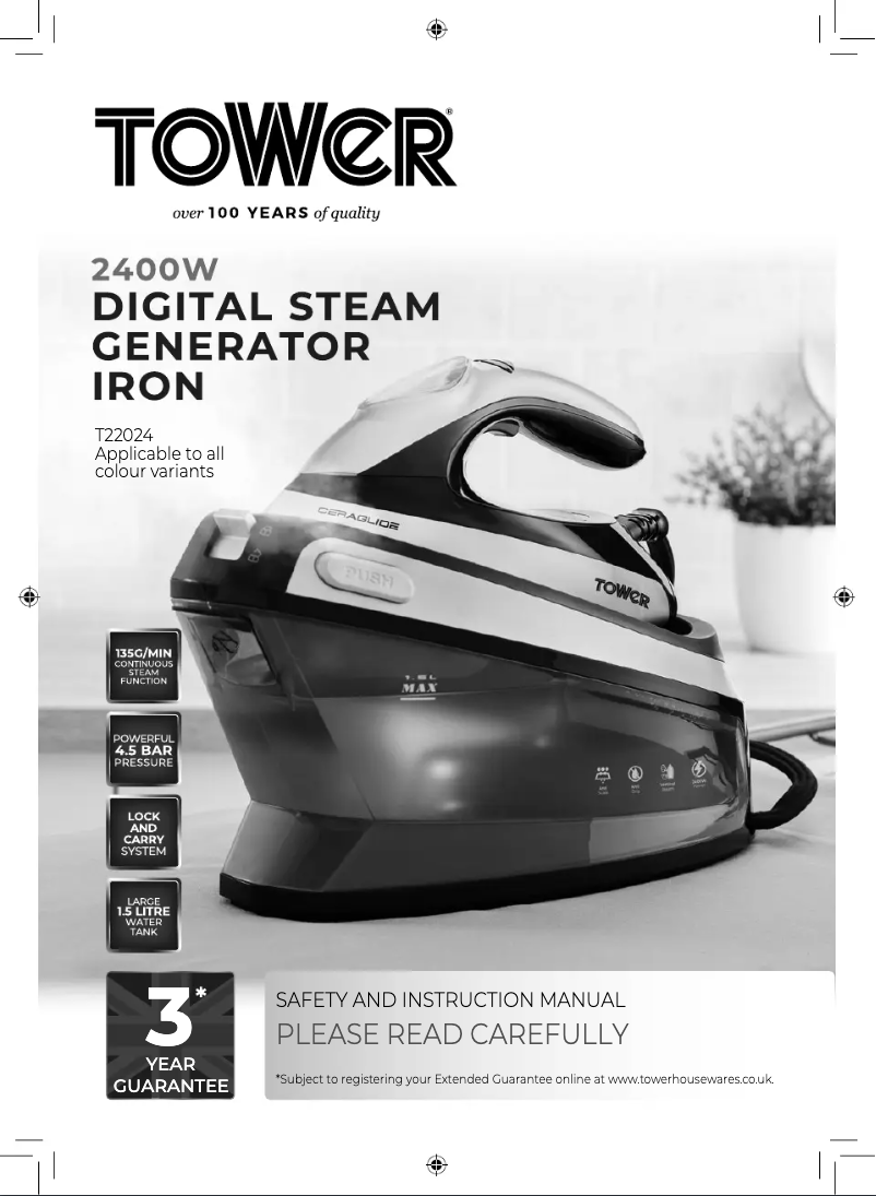 Página 1 del manual Manual de usuario Tower CeraGlide T22024