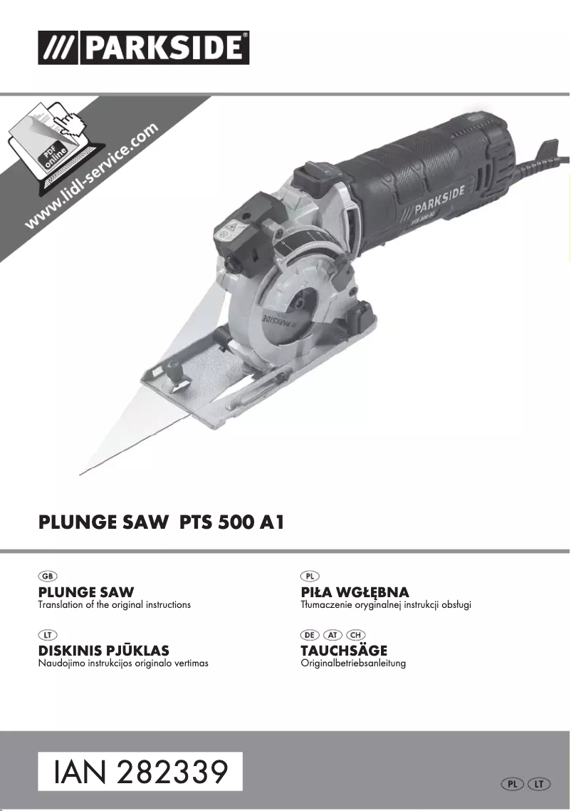 Página 1 del manual Manual de usuario Parkside PTS 500 B2