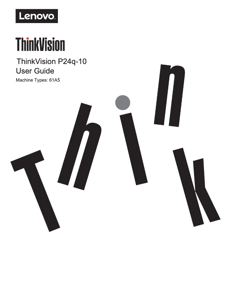 Página nº 1 - Manual de usuario Lenovo ThinkVision P24q