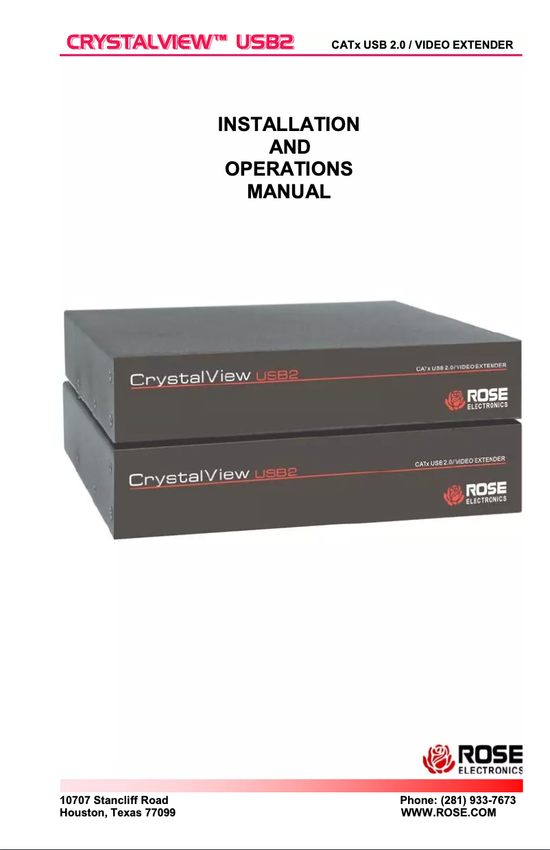 Página 1 del manual Manual de usuario Rose CRK-1VH4U2TP-330