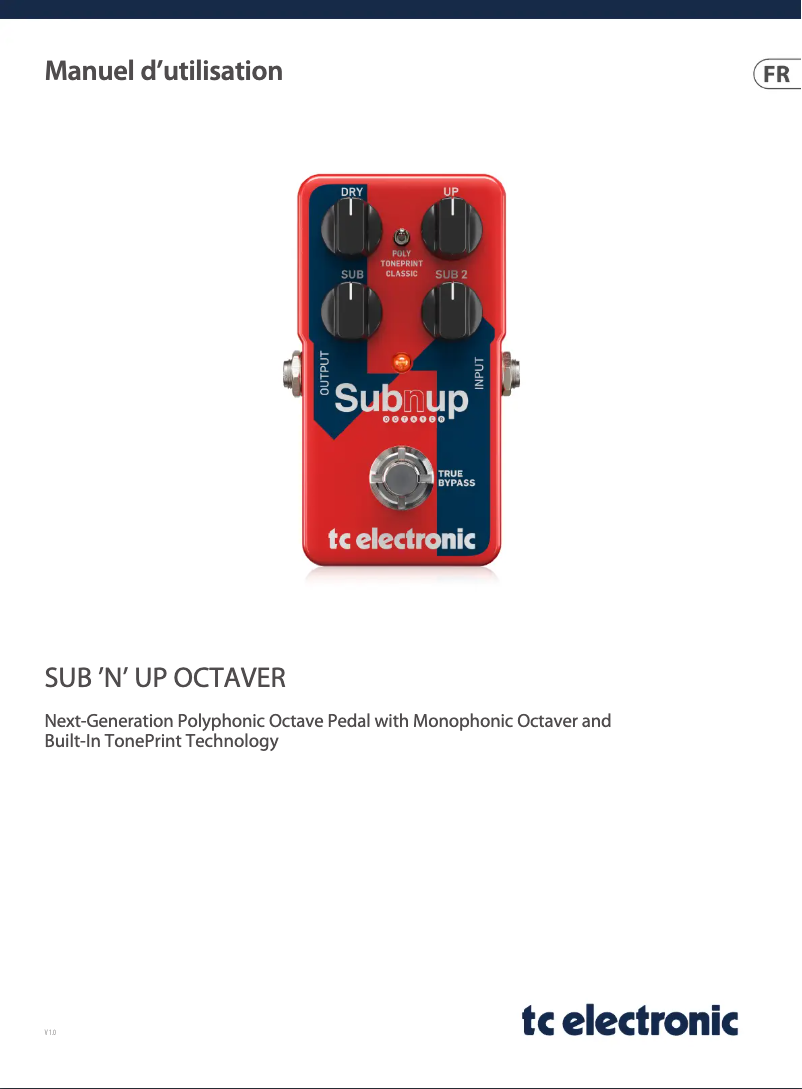 Imagen de la primera página del manual del dispositivo Sub'N'Up Octaver