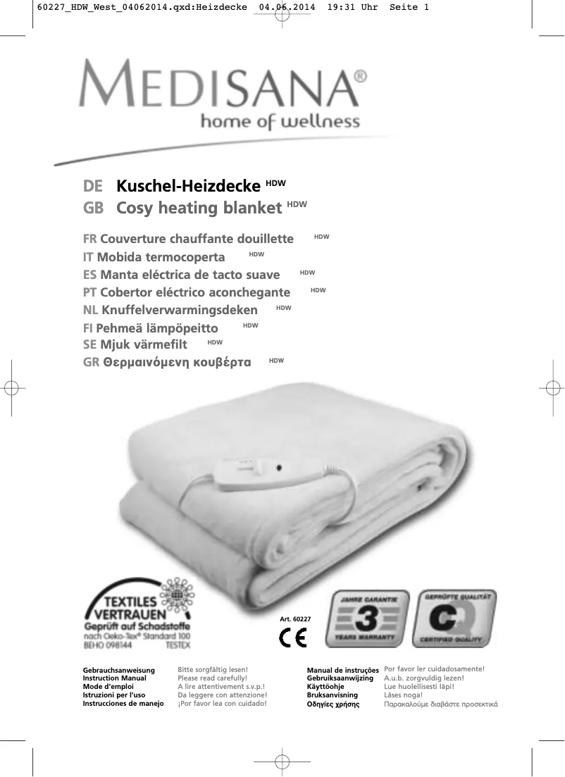 Imagen de la primera página del manual del dispositivo HDW