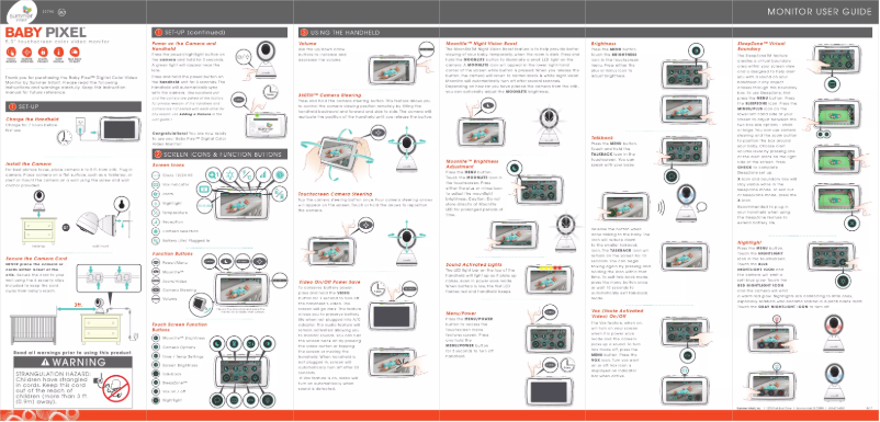 Imagen de la primera página del manual del dispositivo Baby Pixel 29790