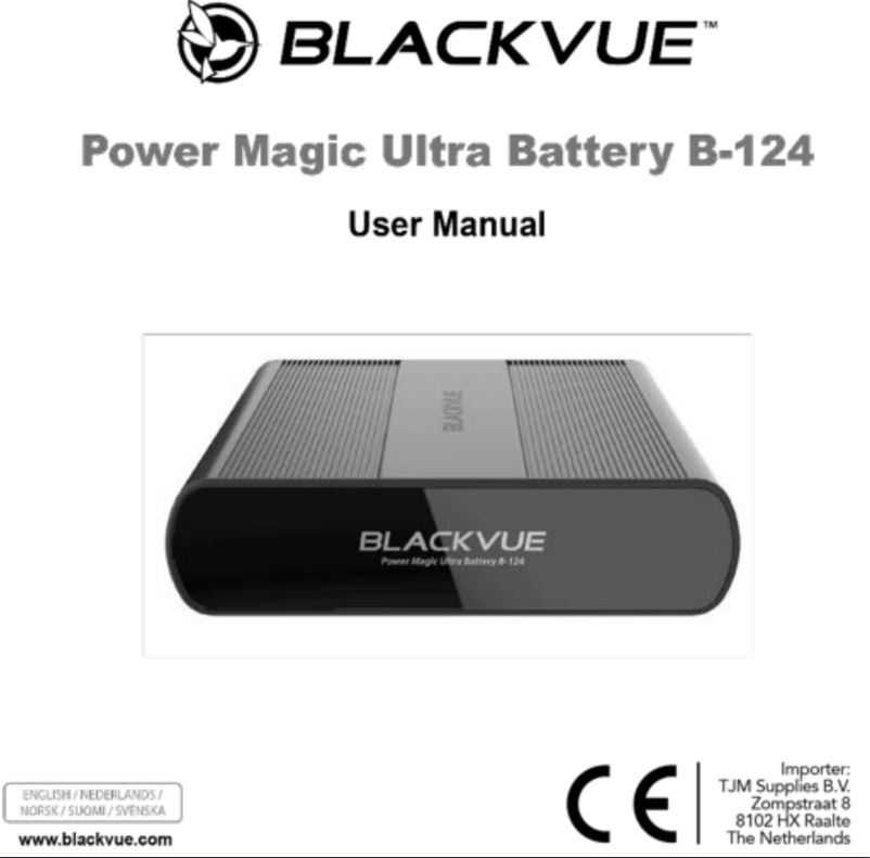Página 1 del manual Manual de usuario BlackVue Power Magic Ultra Battery B-124