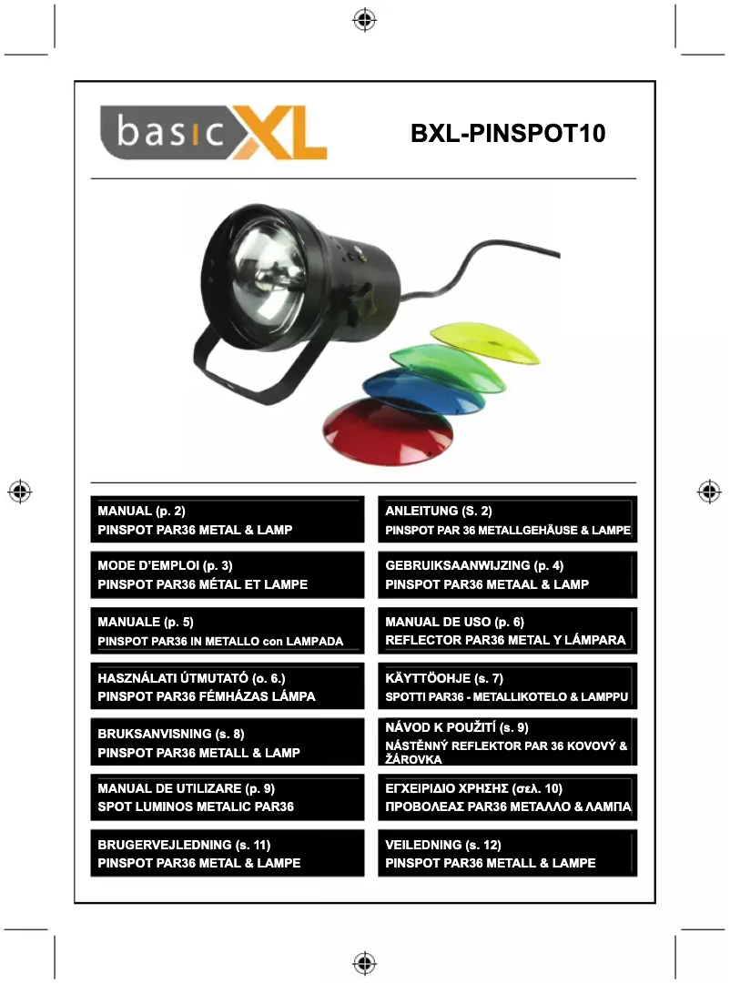 Página 1 del manual Manual de usuario basicXL BXL-PINSPOT10