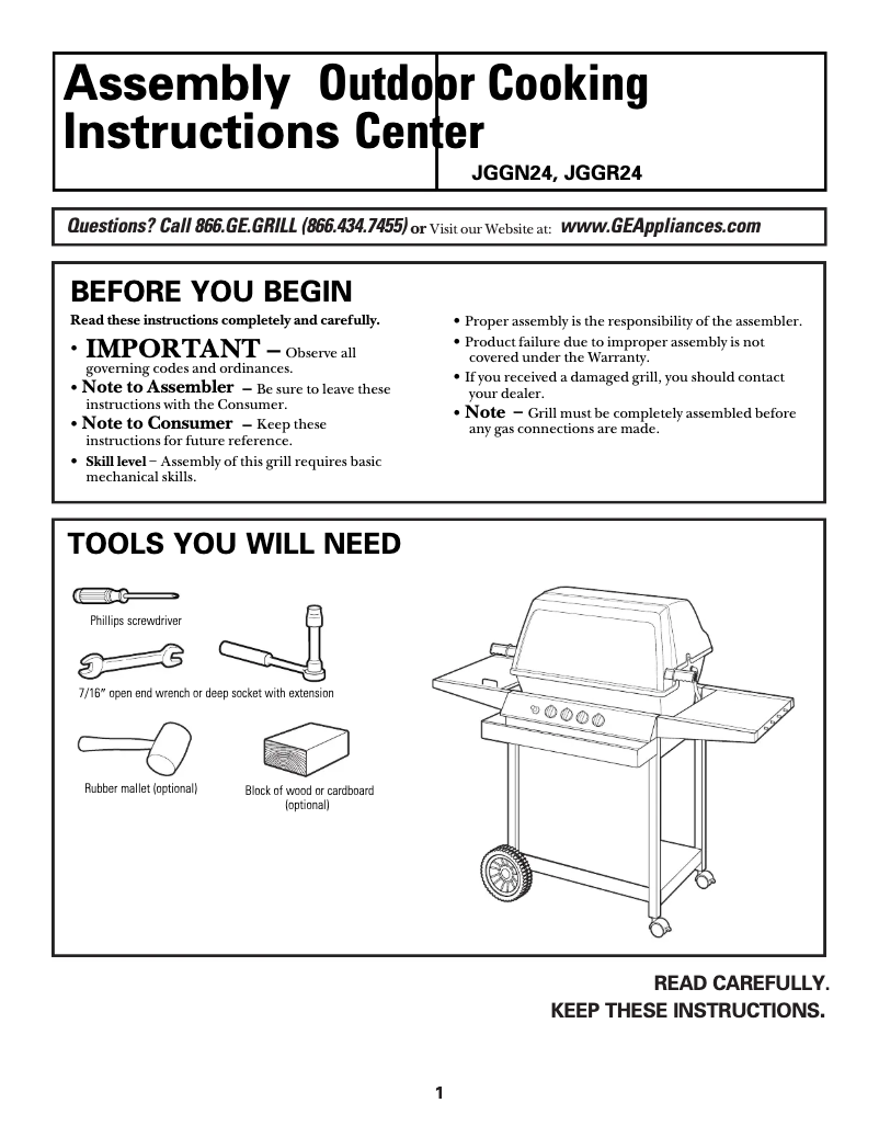 Imagen de la primera página del manual del dispositivo JGGN24LPDBB