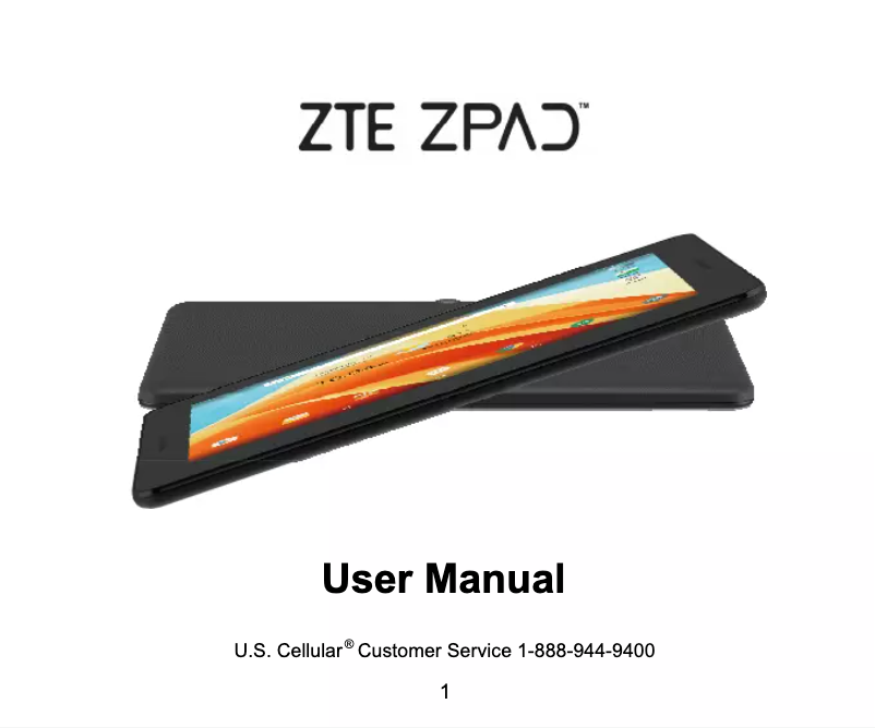 Página nº 1 - Manual de usuario ZTE ZPad