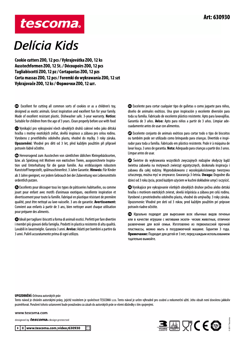 Imagen de la primera página del manual del dispositivo 630930