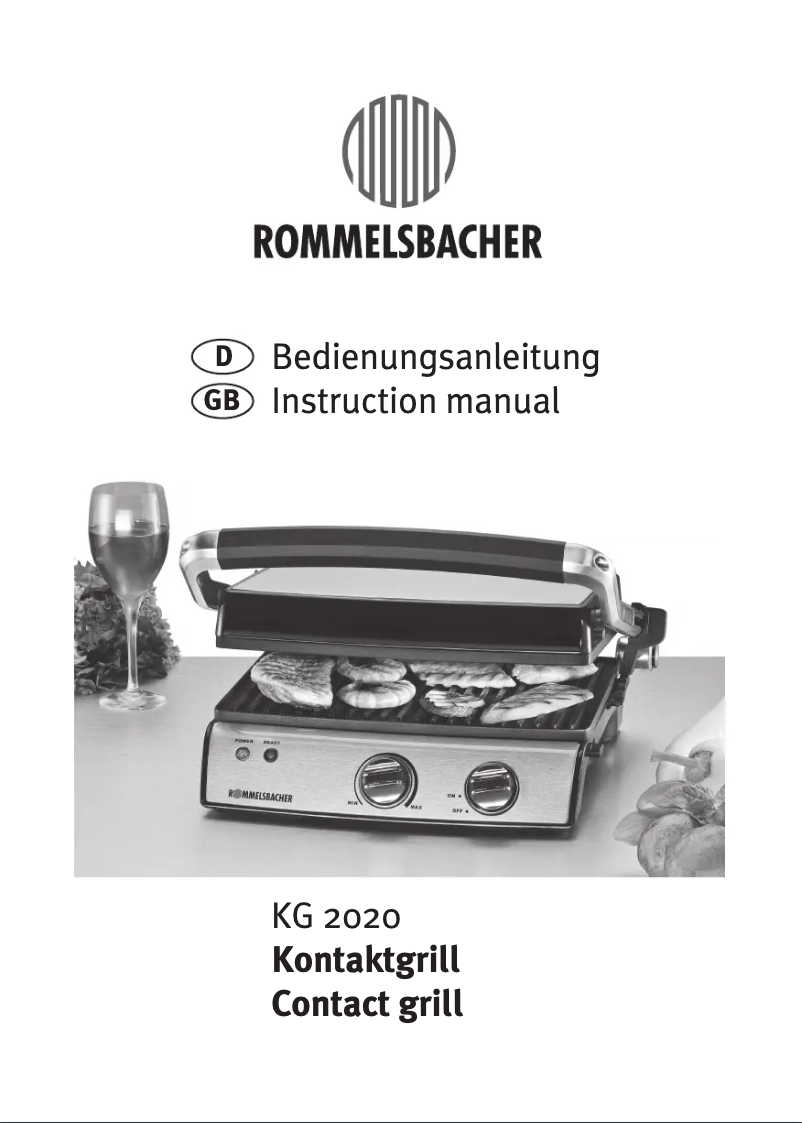 Imagen de la primera página del manual del dispositivo KG 2020