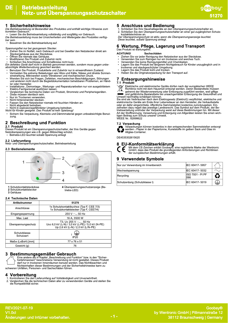 Imagen de la primera página del manual del dispositivo 51270