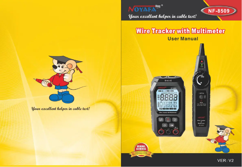 Imagen de la primera página del manual del dispositivo NF-8509