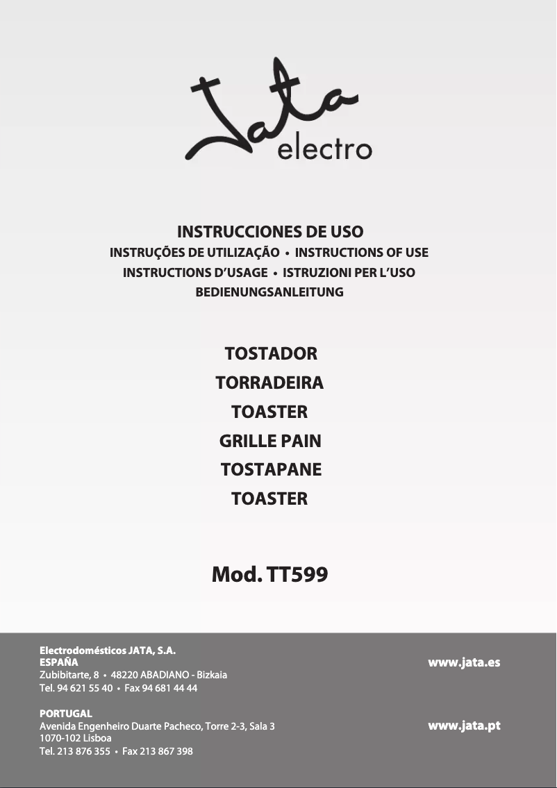 Imagen de la primera página del manual del dispositivo TT599