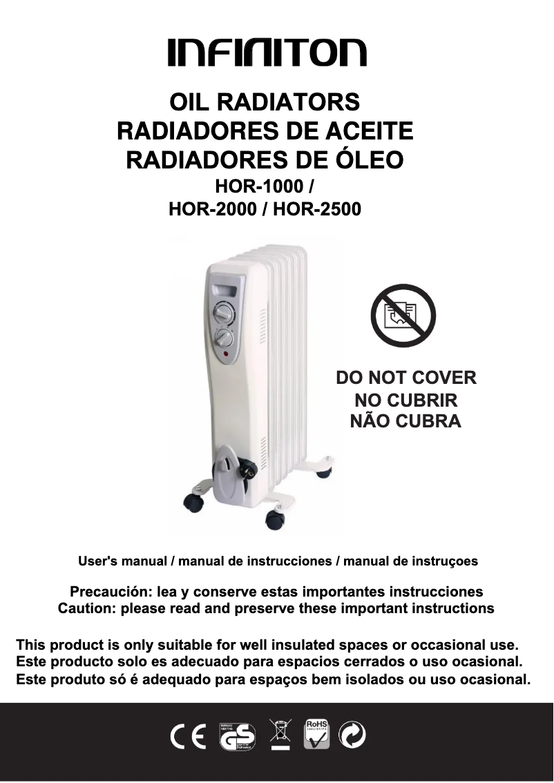 Imagen de la primera página del manual del dispositivo HOR-2500