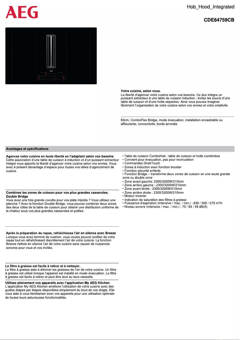 Página nº 1 - Ficha técnica AEG CDE84759CB