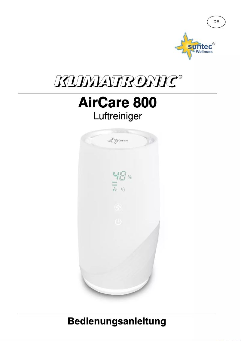 Página 1 del manual Manual de usuario Suntec Aircare 800