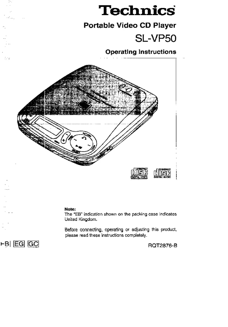 Imagen de la primera página del manual del dispositivo SL-VP50