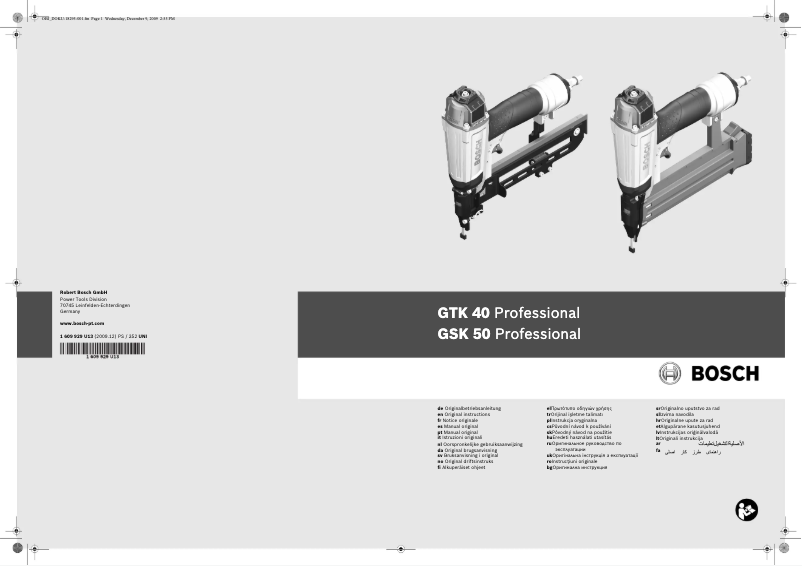 Página nº 1 - Manual de usuario Bosch GTK 40