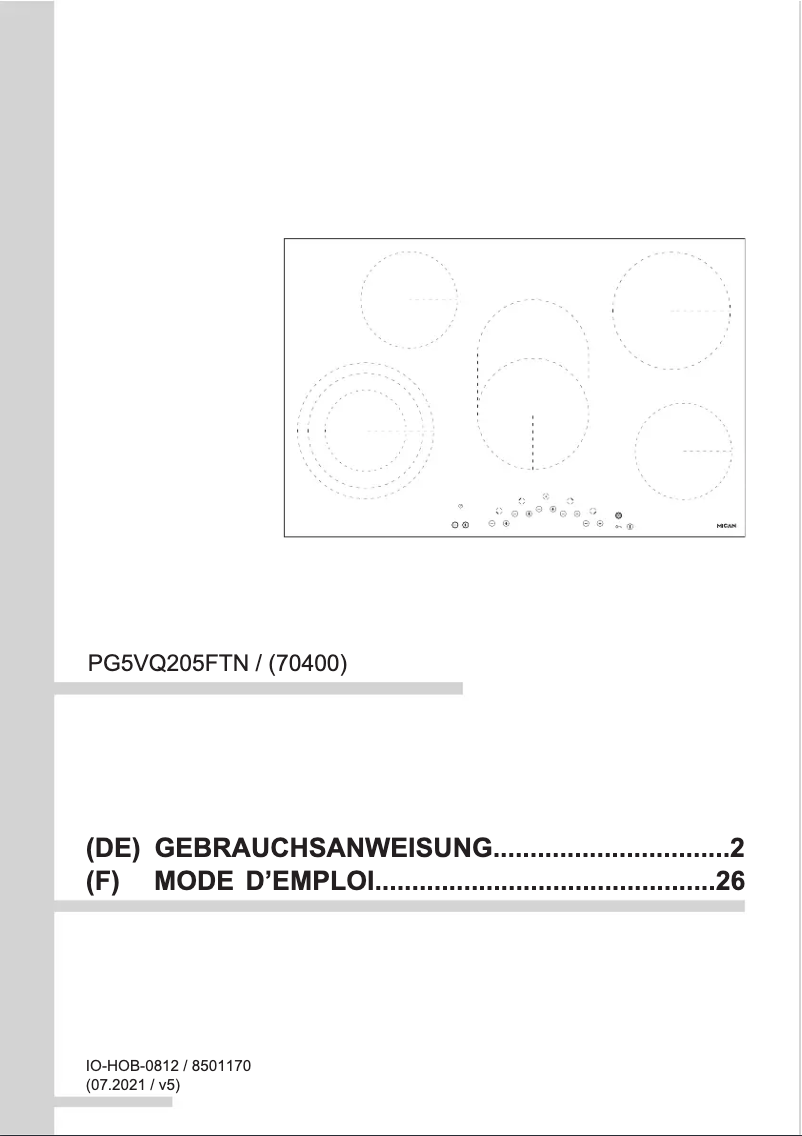 Imagen de la primera página del manual del dispositivo 70400
