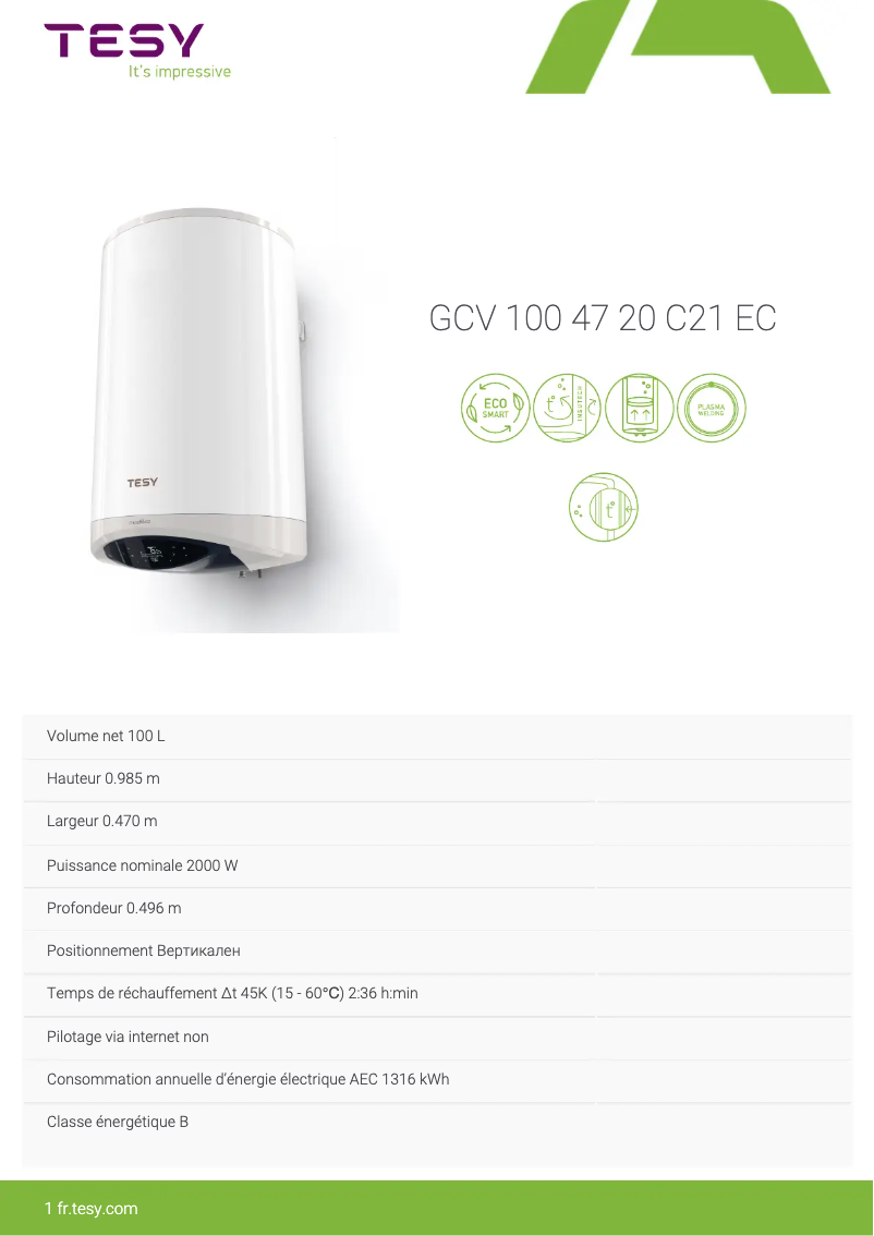 Imagen de la primera página del manual del dispositivo ModEco Electronic 100