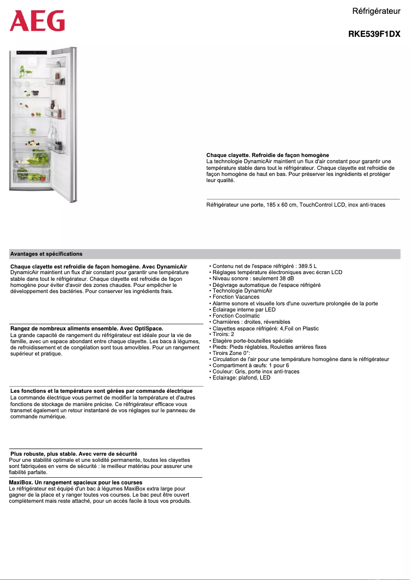 Imagen de la primera página del manual del dispositivo RKE539F1DX
