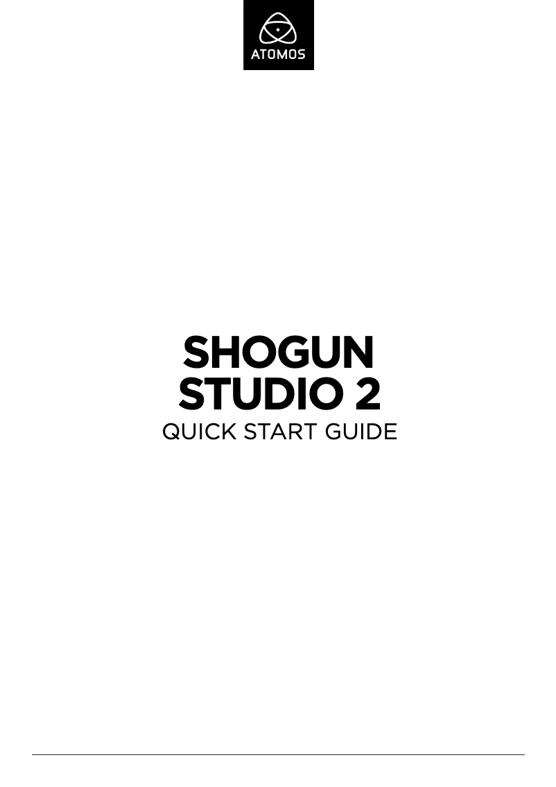 Imagen de la primera página del manual del dispositivo Shogun Studio