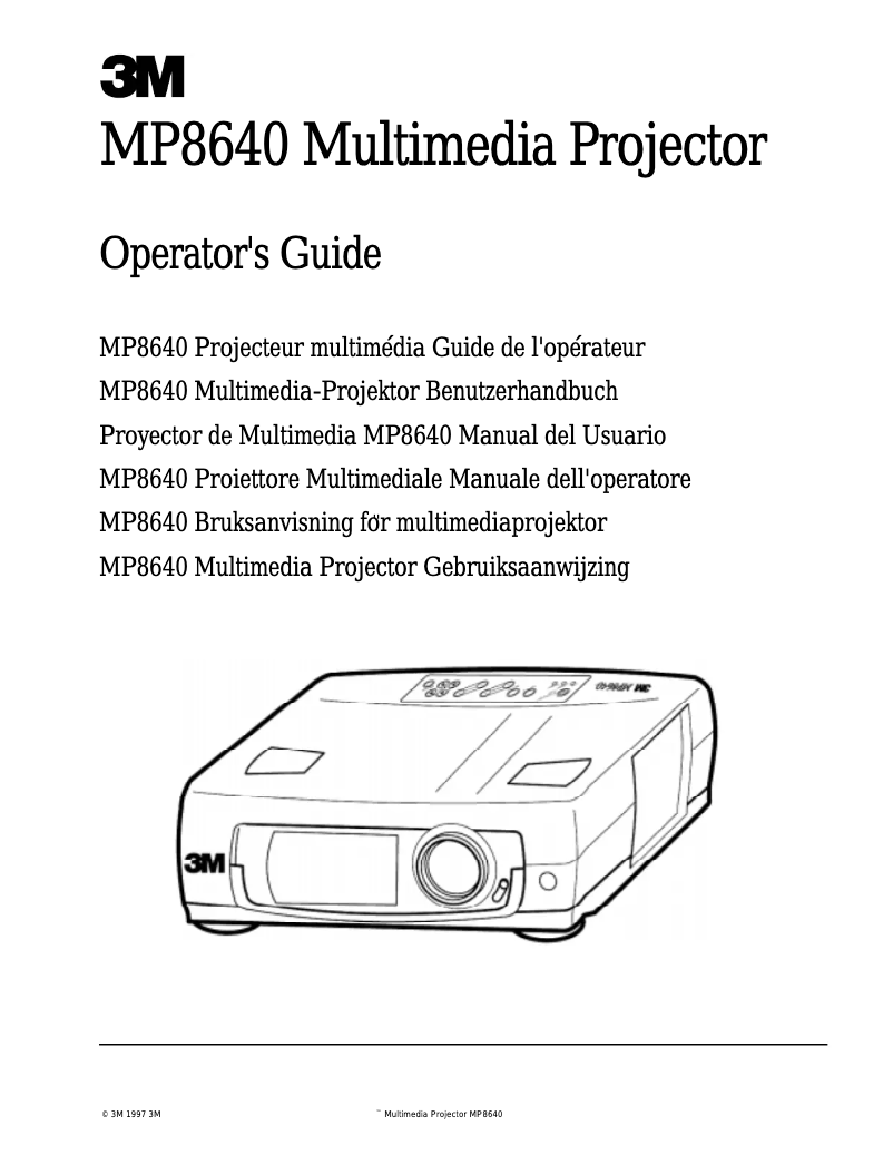 Página nº 1 - Manual de usuario 3M MP8640
