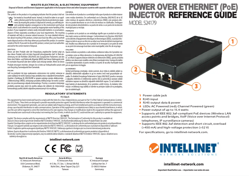 Imagen de la primera página del manual del dispositivo 524179