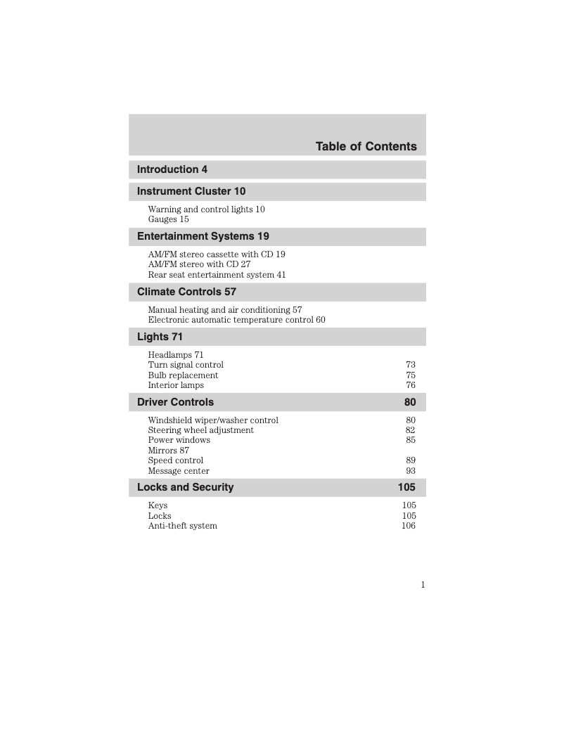 Imagen de la primera página del manual del dispositivo Excursion (2004)