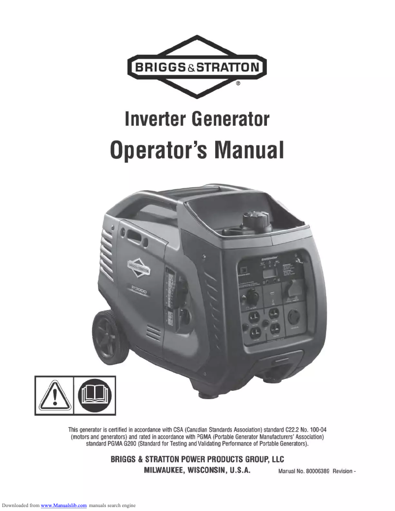 Página 1 del manual Manual de usuario Briggs & Stratton P3000
