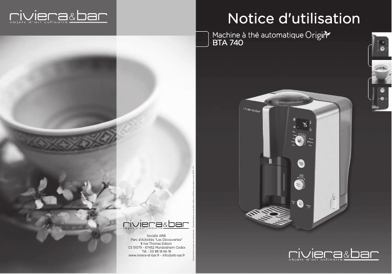 Página 1 del manual Manual de usuario Riviera & Bar BTA740