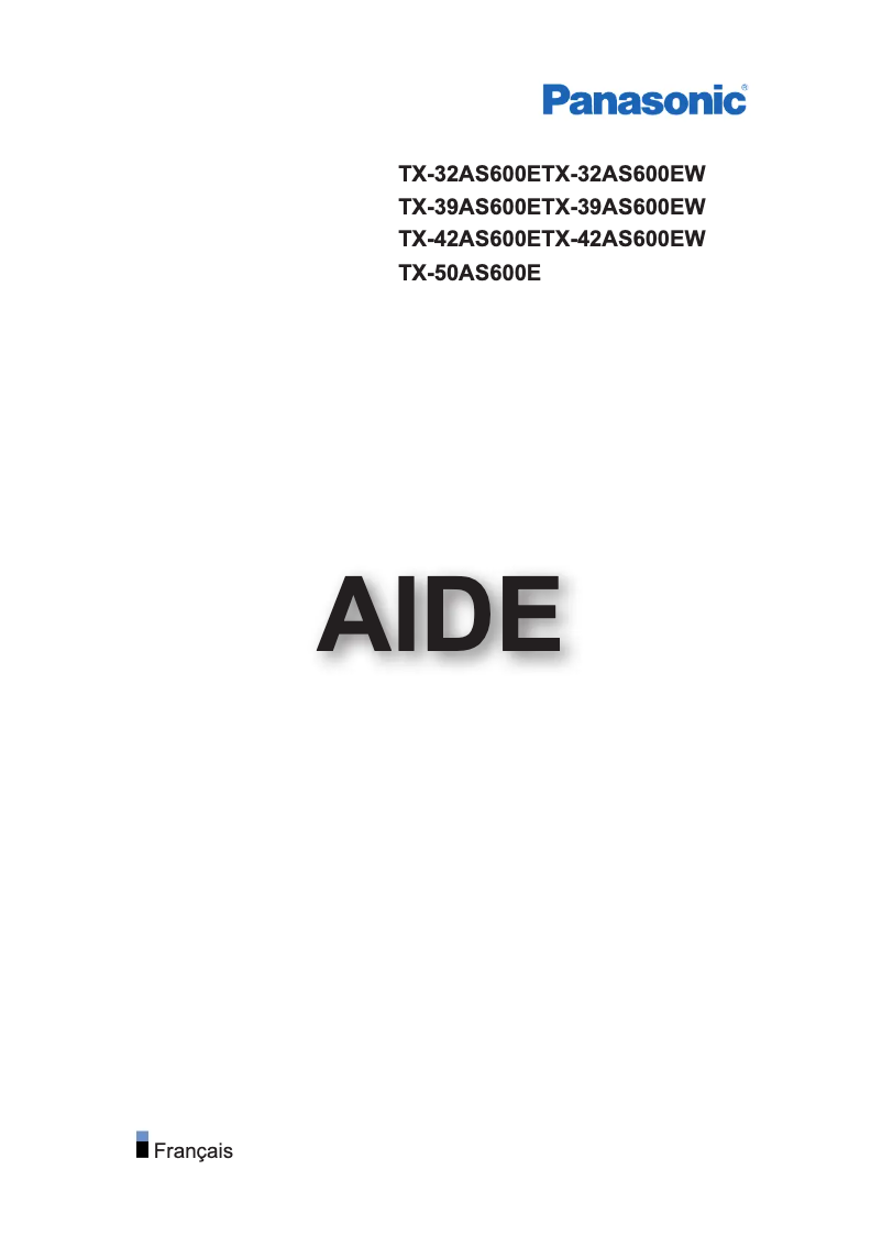 Página nº 1 - Manual de usuario Panasonic TX-32AS600EW