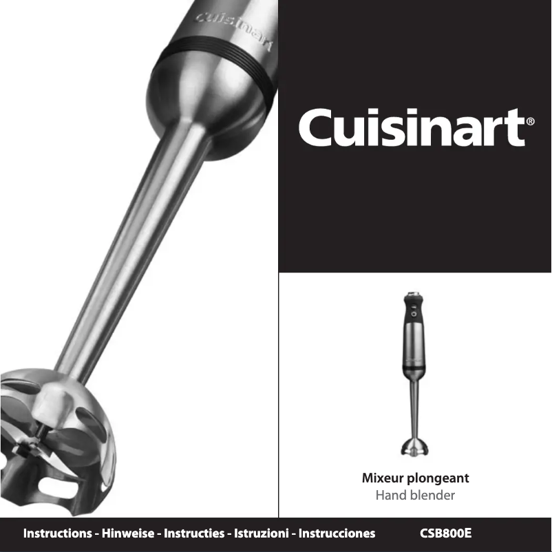 Página 1 del manual Manual de usuario Cuisinart CSB800E