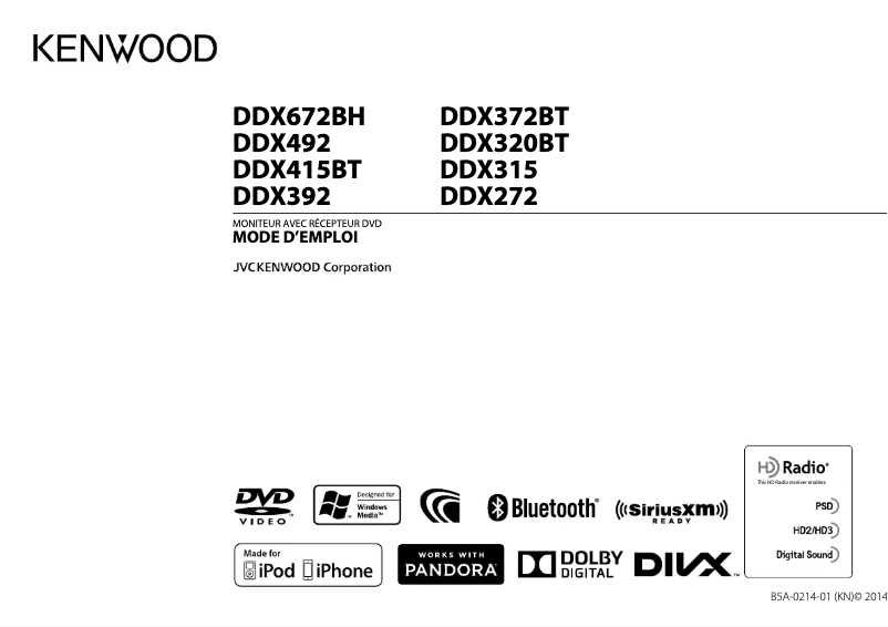 Página 1 del manual Manual de usuario Kenwood DDX272