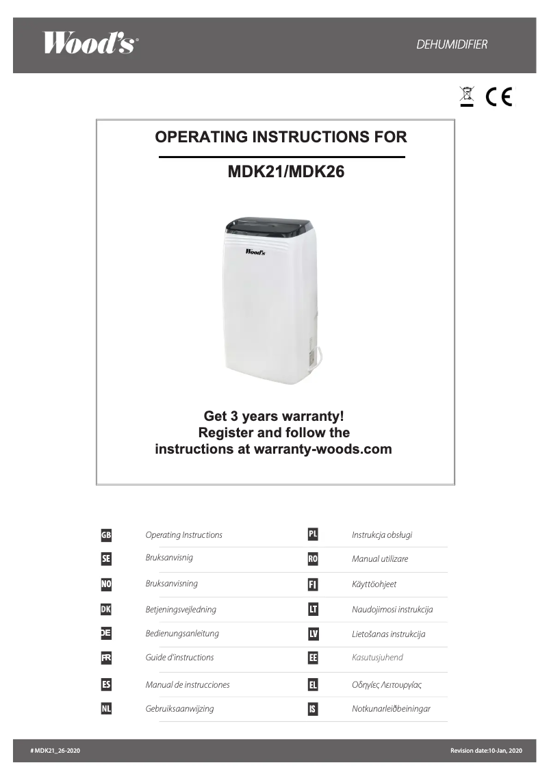 Imagen de la primera página del manual del dispositivo MDK26