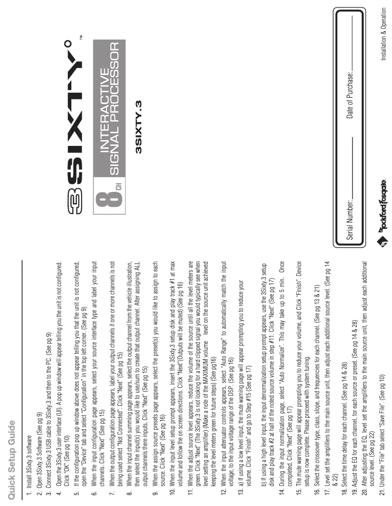 Imagen de la primera página del manual del dispositivo 3 Sixty.3