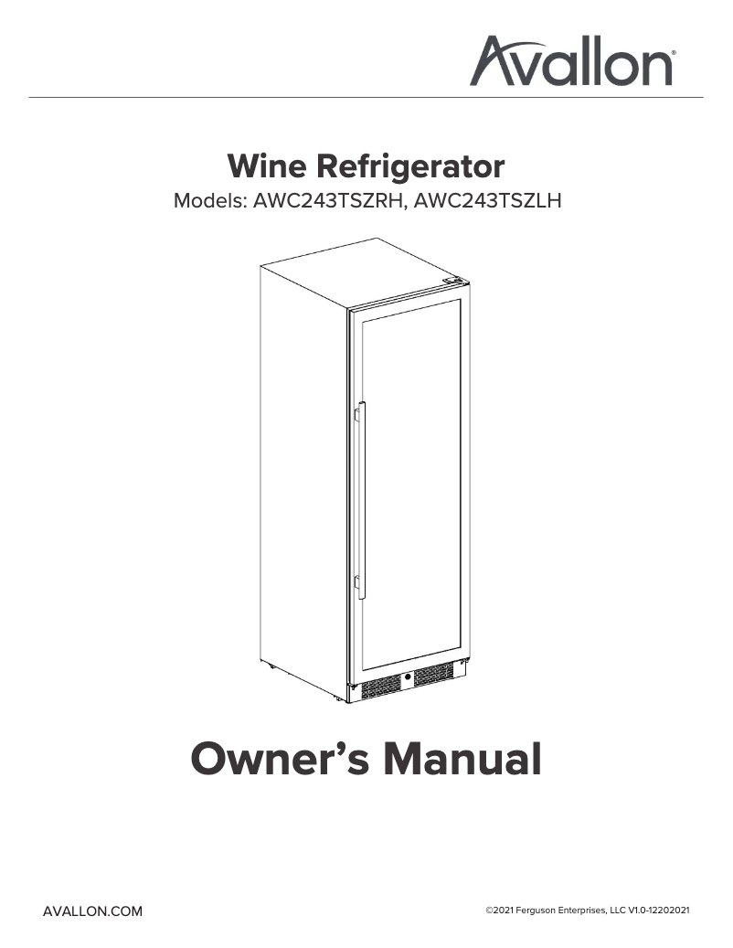 Imagen de la primera página del manual del dispositivo AWC243TSZLH