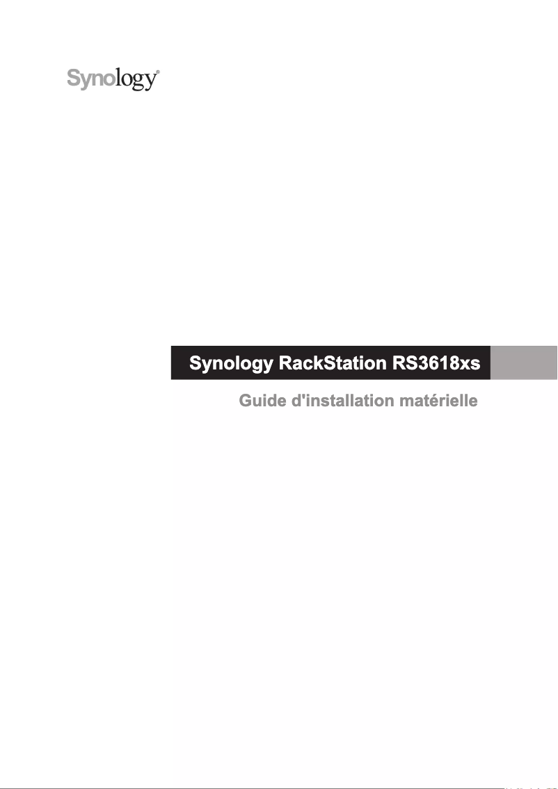 Página 1 del manual Manual de usuario Synology RS3618xs