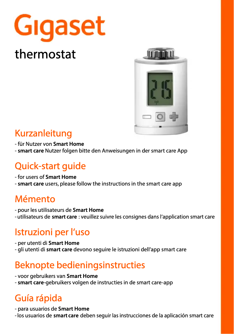 Página 1 del manual Manual de usuario Gigaset Thermostat ONE X