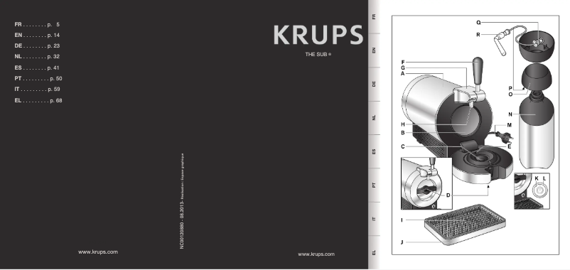 Página 1 del manual Manual de usuario Krups The Sub VB6501