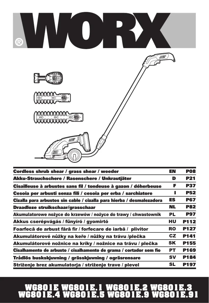Página 1 del manual Manual de usuario Worx WG801E.9