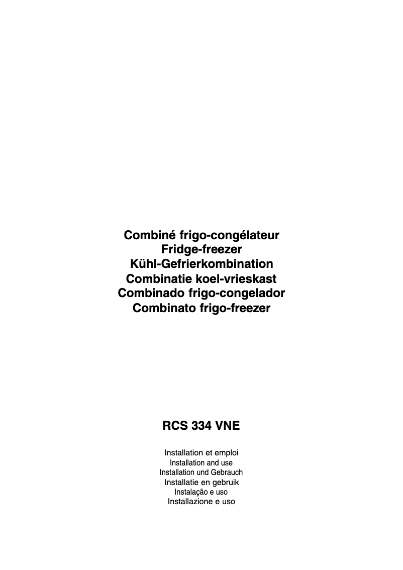 Imagen de la primera página del manual del dispositivo RCS 334 VNE