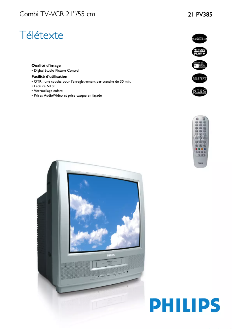 Imagen de la primera página del manual del dispositivo 21PV385