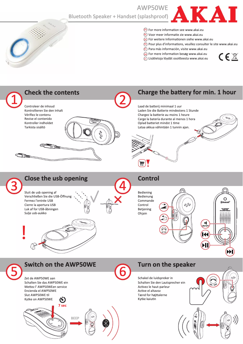 Imagen de la primera página del manual del dispositivo AWP50