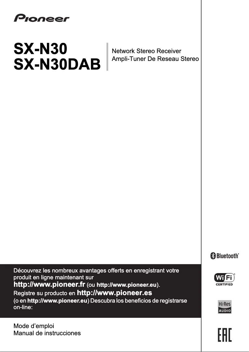 Página nº 1 - Manual de usuario Pioneer SX-N30DAB