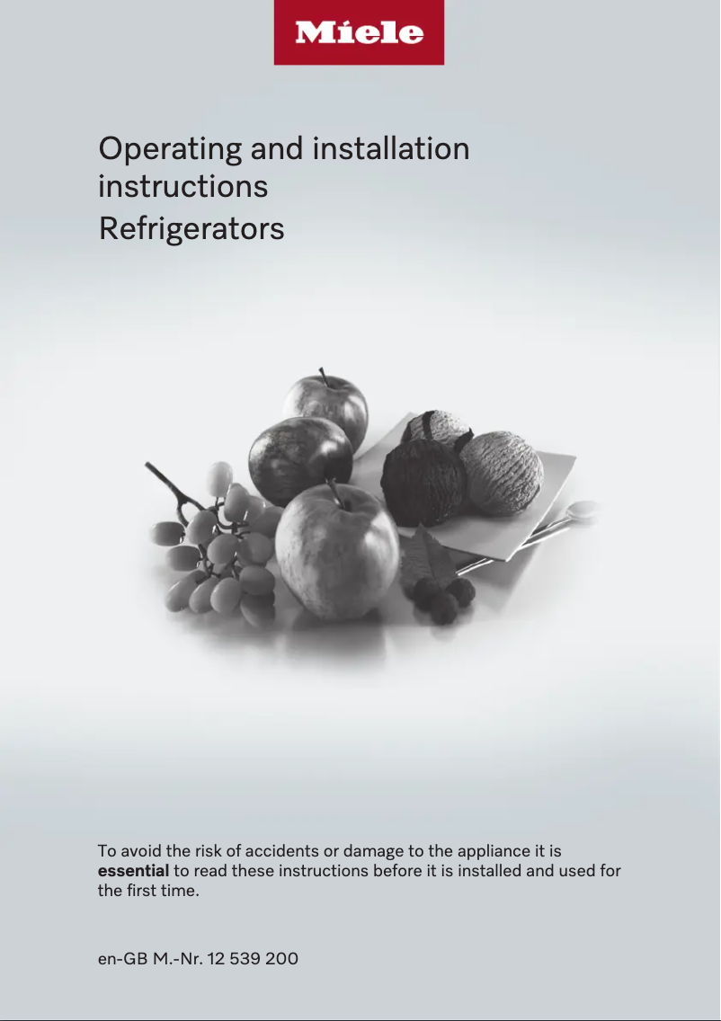 Página 1 del manual Manual de usuario Miele K 4003 D