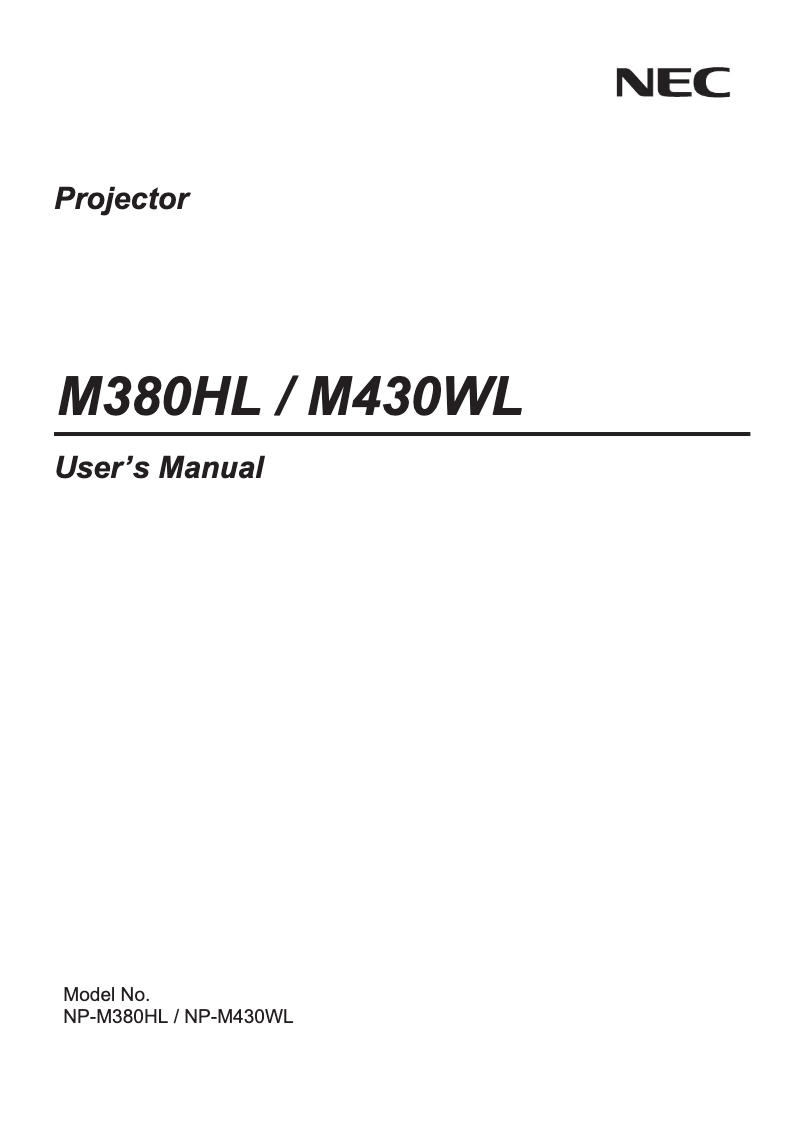 Imagen de la primera página del manual del dispositivo M380HL