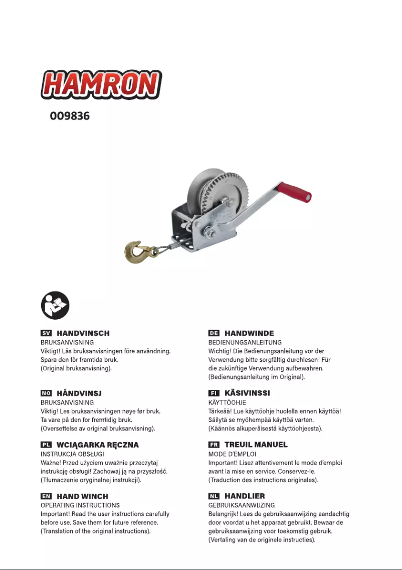 Página nº 1 - Manual de usuario Hamron 009836